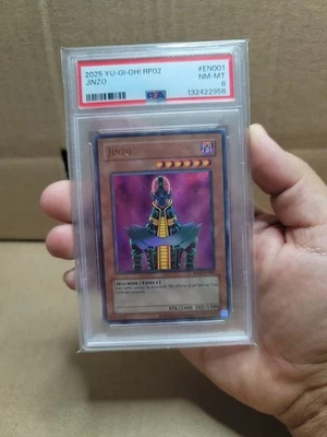 Psa  8 Yugioh Jinzo Rp02-en001  #en001  Retro Pack 2 2025 - Image 1 of 2