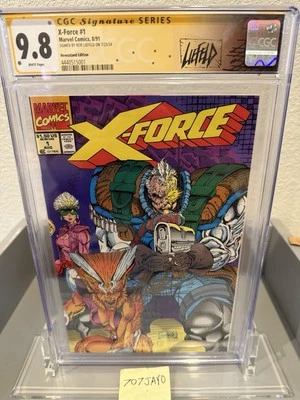 Quiosco X-Force 1 y 2 CGC 9.8 Signature Series Rob Liefeld Foto 1 de 4