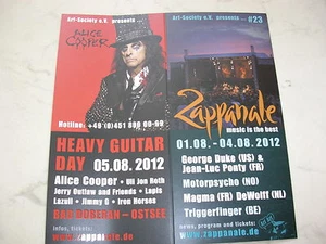 FRANK ZAPPA Flyer der 2012er ZAPPANALE mit ALICE COOPER *NEUWERTIG* - Bild 1 von 2