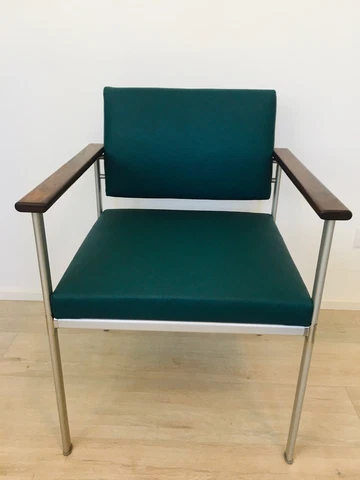 Vintage Blue Eco-Leather Upholstery Lounge Armchair from Lübke, 1960s Cover