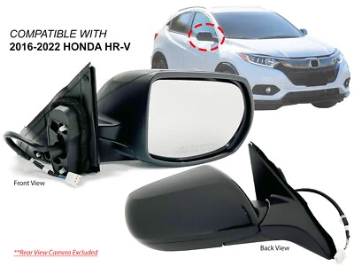Tapa negra lisa sin calefacción para Honda HR-V 2016-2022 lado del pasajero Foto 1 de 4