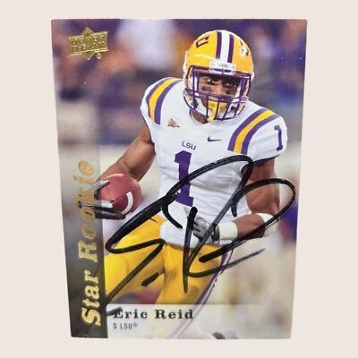 🏈 Autografiado 2013 Eric Reid Star Rookie RC #81 LSU SAN FRANCISCO 49ERS Foto 1 de 2