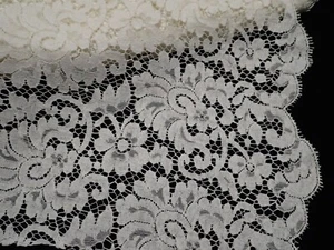 Vintage 1960's Fine French White Bridal Lace Circa 1960's Remnants - Picture 1 of 5
