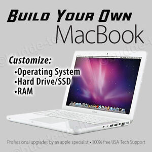 Build Your Own Macbook White 4GB 8GB RAM * 500GB 1TB HD/SSD * a1342 Apple Custom