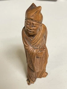 "Estatua de Ji Gong de madera tallada - única en su clase - 4,5"" ver descripción" - Imagen 1 de 8