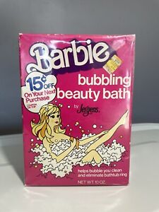 1975 Barbie Bubbling Beauty Bath Soap By Jergens SEALED NEW IN BOX RARE Collect
