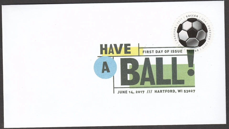 US 5205 Have a Ball Soccer DCP FDC 2017 - Image 1 of 1