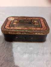 Vintage Chad Valley Black And Red Petty Cash Tin  "No Key" 