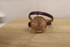 Michael Kors Jaryn Women's Rose Gold Watch Plum Leather Perforated Dial MK-2576 - Picture 1 of 6