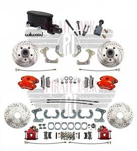 58-68 Chevy Impala Front Wilwood Disc Brake Kit GM Rear 9" Ford Rear End Manual
