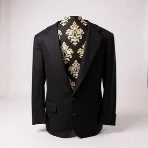 Blazer Ralph Lauren Polo Club University Azul Marino Lana Rayas Vintage Talla 44 - Imagen 1 de 10