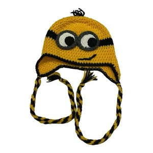 Handmade Minion Hat Kids OS Knit Winter  - Picture 1 of 7