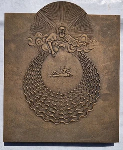 Bronzeplakette Adam&Eva (wahrscheinlich von Prof. Hans Karl Burgeff) 16,5x18,5cm - Bild 1 von 2