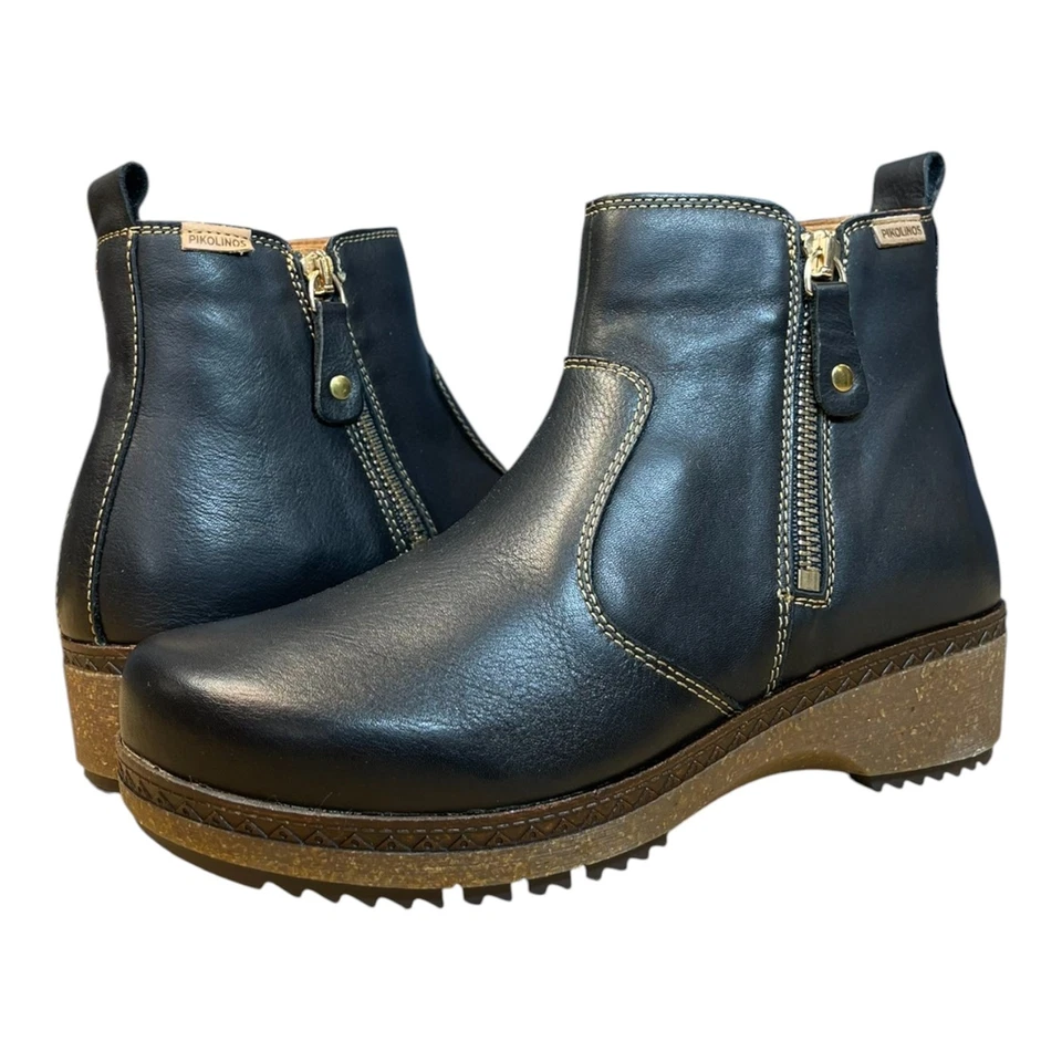 Pikolinos Women's US Size 5/EUR 36 Granada Ankle Zipper Boots Black W0W-8988