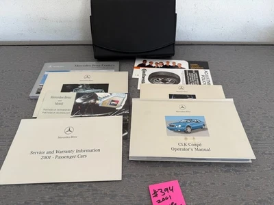 Mercedes Benz CLK320 2001 CUPÉ manuales del propietario libros + estuche #394 Foto 1 de 4