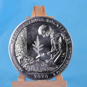 USA ¼ Dollar 2020 Washington Quarter Historical Park  5 Oz Silber 999  BU - Bild 1 von 3