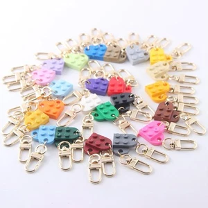 2Pcs Love Heart Brick Keychain for Couples Friendship Women Men Jewelry Gift - Picture 1 of 32