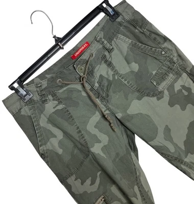 Pantalones cargo capri vintage años 00 Y2K Unionbay 9 estampado camuflaje tiro bajo 100 % algodón Foto 1 de 4