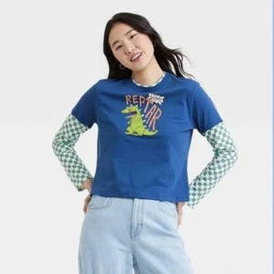 Nickelodeon Rugrats Reptar Kids Long checkered sleeve shirt Size 2XL - Picture 1 of 4