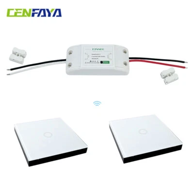 433Mhz Glas Touch Lichtschalter Wandschalter 230V Funkschalter System Empfänger  - Bild 1 von 4