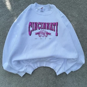 Vintage Cincinnati Ohio Sweatshirt Adult Extra Large Jerzees 90s Made In USA - Picture 1 of 5