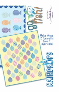 Quilt Pattern GO FISH Moda ME & MY SISTER Layer Cake Friendly RAINY DAY - Picture 1 of 4