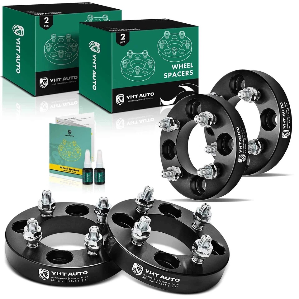 Nuevos adaptadores de rueda 4x 4x108 a 4x100 1" M12x1.5 78.1mm para Ford Focus Mercury Foto 1 de 4