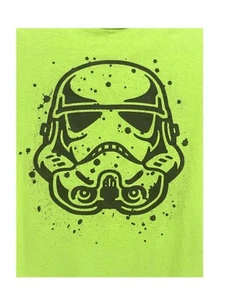 Authentic Disney Darth Vader Neon Green Boy’s Shirt Size Medium 7/8 - Picture 1 of 4