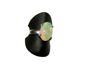 Edel Opal Facettiert Ring Gr. 59 / 925 Silber 13,6x9 mm Nr. B10168 - Bild 1 von 6