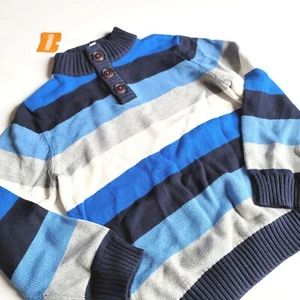 Gymboree Boys sz  7-8 "Alpine Road" Blue Striped Sweater Pullover NWT  - Picture 1 of 2