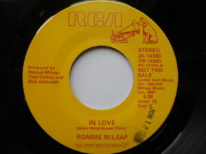 Ronnie Milsap In Love 7" RCA JK14365 EX 1986 US pressing, demo, In Love/In Love
