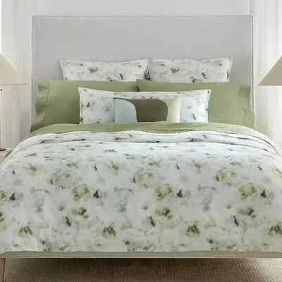 Sferra Acquerello Willow Twin Duvet Cover Abstract Cotton Sateen Print Italy NEW - Image 1 of 4
