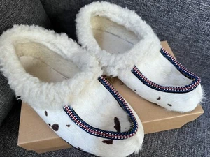 Penelope Chilvers Women Calf Hair Leather Slippers w/Box || US SZ 10 - Picture 1 of 7