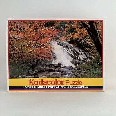 Vintage 1991 Kodacolor Dusheney Falls Autumn Waterfall 1000 Piece Puzzle - Image 1 of 4