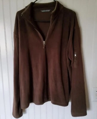 Horny Toad Men's X Large Brown 100% Micro Polyester Quarter Zip Pullover Sweater - Image 1 of 4
