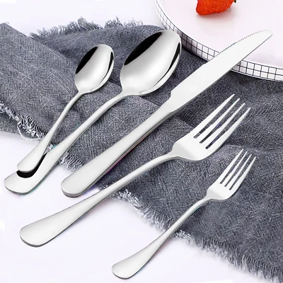 Edelstahl 60 tlg Besteckset 12 Personen Tafelbesteck Besteck Set Menübesteck - Bild 1 von 4