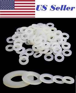 Lavadora espaciadora plana de plástico nailon M2, M2.5, M3, M4, M6, M8, M10, M12 - Imagen 1 de 5
