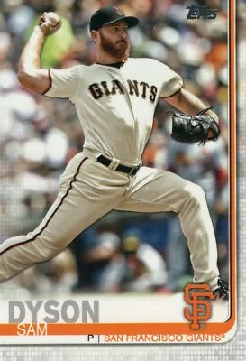 #696 Sam Dyson San Francisco Giants 2019 Topps Series 2 Baseball Card GAT - Image 1 of 2
