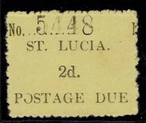 ST. LUCIA GV SG D2, 2d black/yellow, UNUSED. Cat £23. - Picture 1 of 1
