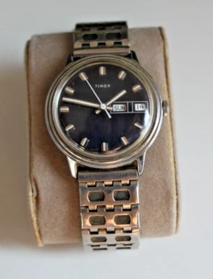 Timex Uomo Orologio Meccanico Acciaio Inox Giorno Data da collezione - Immagine 1 di 4