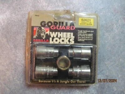 Gorilla Guard 62621 Wheel Locks 12mm x 1.25 Short Shank, Chrome w Key - Open box — 第 1/2 张图片