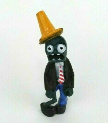 Jazwares PVZ Plantas vs. Zombies 3,5 pulgadas Zombi con cono de tráfico sombrero figura juguete Foto 1 de 4