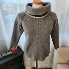 PLY cashmere Size L Gray cowl neck sweater ladies