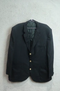Burberry Blazer Mens Large Black Cashmere Vintage 90s Burberrys Dress Jacket - Picture 1 of 13
