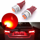 2 Brilliant Red 168 W5W LED License Plate Lights 194 2825 2821 4-SMD-3030 Bulbs