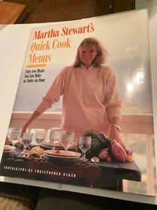 1988 1st Edition, 1st Printing, Martha Stewart's Quick Cook Menus, Fine W/DJ - Picture 1 of 13
