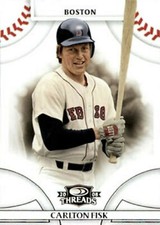 2008 Donruss Threads #7 Carlton Fisk Boston Red Sox HOF