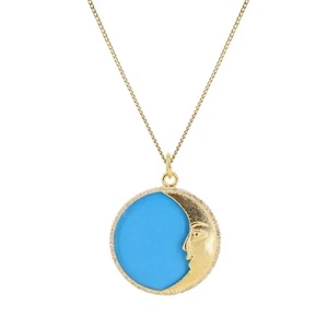 Half Moon Charm Pendant 14k Yellow Gold Charm Pendant Women's Fashion Jewelry - Picture 1 of 5