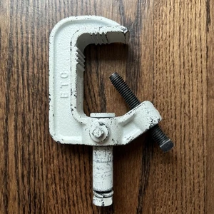 etc Rohrschelle Schwerlast Schraubzwinge Bühnenleicht Gusseisen - WEISS - Schwerlast - Bild 1 von 5