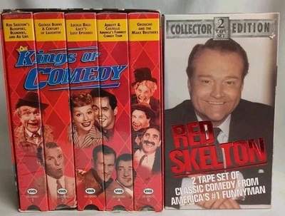 Lot Of 2 VHS Collections Red Skeleton & Kings Of Comedy Oldies Family Night Fun Foto 1 de 4